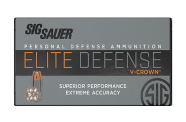 Image of SIG SAUER V-Crown .380 ACP 90 Grain Jacketed Hollow Point Brass Cased Centerfire Pistol Ammo, 500 Round