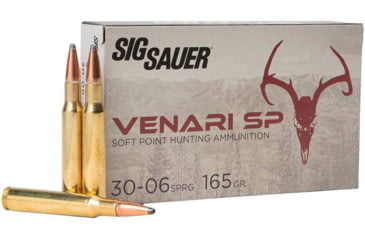 Image of SIG SAUER Venari 30-06 Springfield 165 Grain Soft Point Brass Cased Rifle Ammo, 20 Rounds, V3006SP165-20
