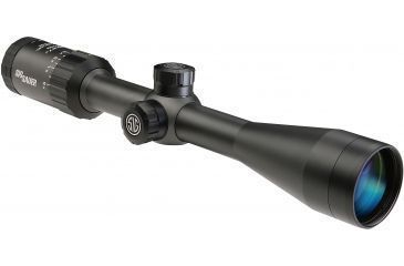 Image of SIG SAUER Whiskey3 3-9x40mm 1in Tube Hunting Rifle Scope w/HellFire TriPlex Reticle, Illum, Graphite SOW33008