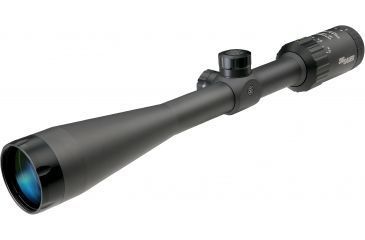 Image of SIG SAUER Whiskey3 4-12x40mm 1in Tube Hunting Rifle Scope w/HellFire QuadPlex Reticle, Illum, Graphite SOW34005