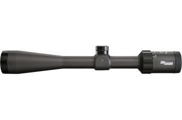 Image of SIG SAUER Whiskey3 4-12x40mm 1in Tube Hunting Rifle Scope w/HellFire QuadPlex Reticle, Illum, Graphite SOW34005