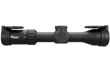Image of SIG SAUER Whiskey4 2.5-10x42mm Rifle Scope, 30mm Tube, Second Focal Plane, Hellfire Quadplex Illuminated Reticle, Black, SOW42004