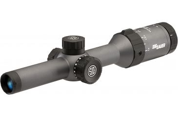 Image of SIG SAUER Whiskey5 1-5x20 1in Tube Hunting Rifle Scope w/CirclePlex Illuminated Fiber Dot Reticle, Graphite SOW51002