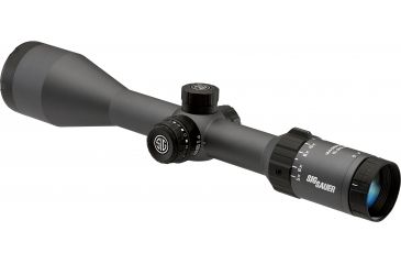 Image of SIG SAUER Whiskey5 5-25x52 30mm Tube Hunting Rifle Scope w/Illuminated Fiber Dot Reticle, 1.0 cm Adjustments, Graphite SOW55002