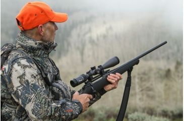 Image of SIG SAUER Whiskey5 3-15x52 30mm Tube Hunting Rifle Scope w/Illuminated Fiber Dot Reticle, 1.0 cm Adjustments, Graphite SOW53004