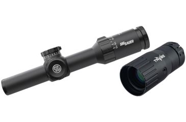 Image of SIG SAUER Whiskey5 Rifle Scope, 1-5X24mm, 30mm, Sfp, Hellfire Circleplex Illum Reticle, Black, SOW51012 with Trybe Optics Enhancer