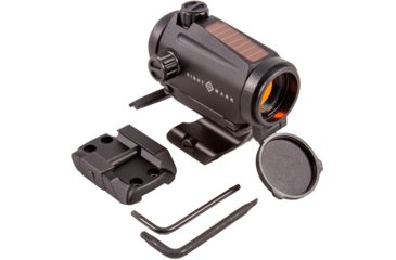 Image of SightMark 1x-28mm Element Mini Solar Red Dot, Red, 3 MOA Dot, 1 MOA, Black, SM26041