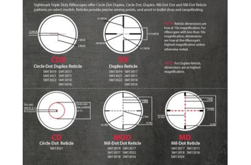 Image of Sightmark Triple Duty 2.5-10x32 Waterproof Rifle Scope, Black, Mil-Dot Dot Reticle SM13022MDD