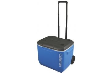 Image of Coleman Signature 60 Quart Performance Wheeled Cooler, 5883, Blue / White / Dark Gray, Holds 94 Cans 3000001996