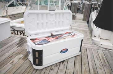 Image of Coleman Signature Offshore Pro Series 200 Marine Quart Cooler W/ Optimaxx Insulation, TRI, White, Holds 327 Cans 3000002237