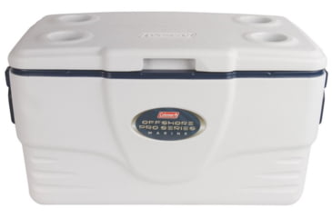 Image of Coleman Signature Offshore Pro Series 36 Quart Marine Cooler, 6251, White / Blue, Holds 49 Cans 3000003701