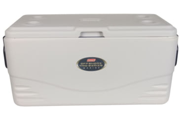 Image of Coleman Signature Offshore Pro Series 82 Quart Marine Cooler, 6296, White / Blue, Holds 129 Cans 3000003698