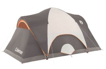 Image of Coleman Signature Yarborough Pass 6-Person Fast Pitch Dome Tent W/ Rainfly, Gray / Orange, 12 x 7 ft 2000018247
