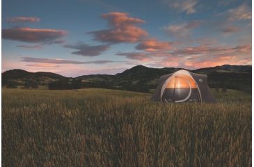 Image of Coleman Signature Yarborough Pass 6-Person Fast Pitch Dome Tent W/ Rainfly, Gray / Orange, 12 x 7 ft 2000018247