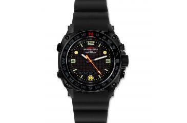 Image of Silencer 44.5mm Black Steel Case, Black Rubber I Band