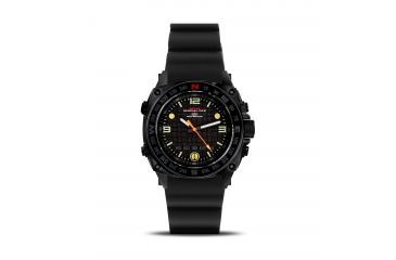 Image of Silencer 44.5mm Black Steel Case, Black Rubber I Band