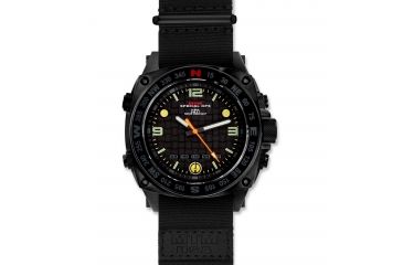 Image of Silencer 44.5mm Black Steel Case, Nylon Black Band