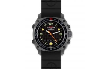 Image of Silencer 44.5mm Grey Steel Case, Black Rubber II Band