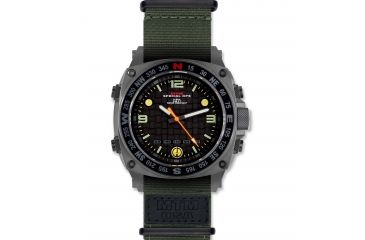 Image of Silencer 44.5mm Grey Steel Case, Nylon Green Band