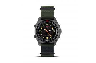Image of Silencer 44.5mm Grey Steel Case, Nylon Green Band
