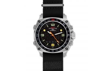 Image of Silencer 44.5mm Silver Steel Case, Nylon Black Band