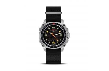 Image of Silencer 44.5mm Silver Steel Case, Nylon Black Band