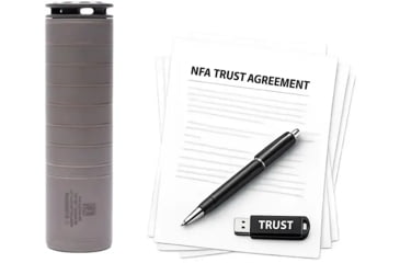 Image of SilencerCo Scythe-TI .300 Remington Ultra Magnum DT Suppressor, 1.73x6.16 in, Grey, w/ NFA Trust Registration, 100000211023-KIT1