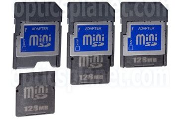 Image of Silicon Power 128MB MiniSD Memory Card with Adaptor