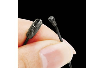 Image of SILIPAC 2mm Black Uncoated Twist Lock Cable Ring, 6in Overall, 4 Pack, ASPHALT CABLE