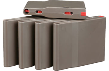 Image of Silverback Airsoft SRS ABS 25-Round Light Airsoft Magazine, 5 pieces, Flat Dark Earth, SBA-MAG-07FDE-25RD