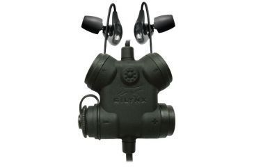 Image of Silynx Clarus FX2 Headset, w/ Fixed Motorola APX radio adaptor lead, Black CFX2ITEB-002