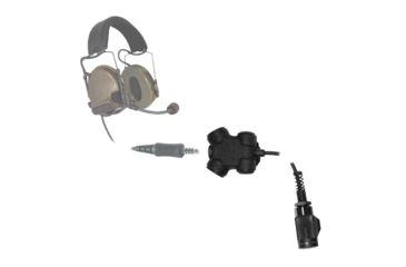 Image of Silynx U94 Chest Mountable Push-to-Talk Comm System - 18in, Coiled, Black, U94PTT-001-C