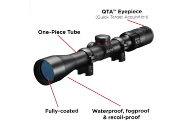 Image of Simmons 22 MAG Rimfire Rifle Scope, 3-9x32mm, 1 inch Tube, Second Focal Plane, Truplex Reticle, Black w/ Rings, 511039, EDEMO8