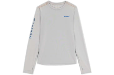 Image of Simms Fishing Products Solar Tech Crewneck - Kid's, Sterling, Small, 13164-041-20