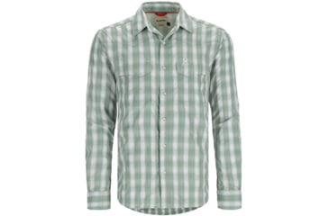 Image of Simms Fishing Products Big Sky Fishing Shirt - Men's, Field/Bright Blue Plaid, Small, 10661-2033-20