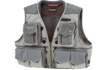 Image of Simms Fishing Products G3 Guide Fishing Vest - Men's, Cinder, Small, g3-gu-vest-s18