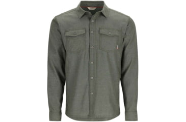 Image of Simms Fishing Products Shoal Flannel Shirt - Men's, Riffle Green, Small, 13844-1150-20
