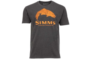 Image of Simms Fishing Products Wood Trout Fill T-Shirt - Men's, Adobe Heather, Small, fill-t-shimed-org