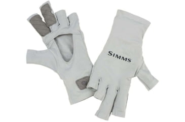 Image of Simms Fishing Products Solarflex Sunglove, Sterling, Small, 12661-041-20