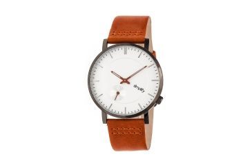 Image of Simplify The 3600 Leather Strap Watch, Orange/Silver, Standard SIM3603