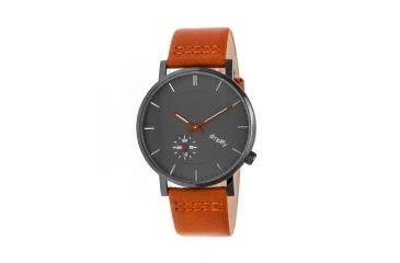Image of Simplify The 3600 Leather Strap Watch, Orange/Charcoal, Standard SIM3607
