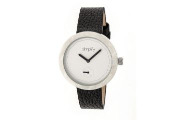 Image of Simplify The 3700 Leather Strap Watch, Silver/Black/Silver, Standard SIM3701