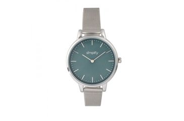 Image of Simplify The 5800 Mesh Bracelet Watch, Silver/Teal, SIM5802