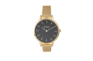 Image of Simplify The 5800 Mesh Bracelet Watch, Gold/Black, SIM5803