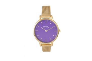 Image of Simplify The 5800 Mesh Bracelet Watch, Gold/Purple, SIM5804