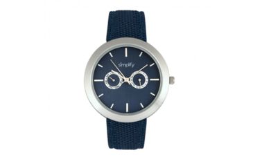 Image of Simplify The 6100 Canvas Overlay Strap Watch, Blue, SIM6104