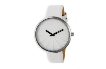 Image of Simplify The 4000 Leather-Band Watch, White, Standard SIM4001