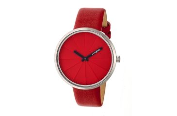 Image of Simplify The 4000 Leather-Band Watch, Red, Standard SIM4003