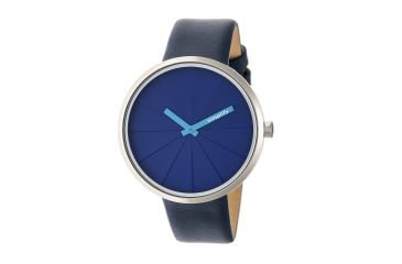 Image of Simplify The 4000 Leather-Band Watch, Navy, Standard SIM4005