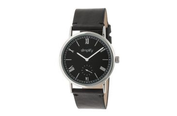 Image of Simplify The 5100 Leather-Band Watch, Black SIM5102
